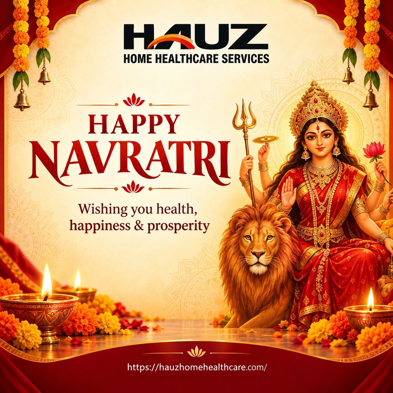🌺✨ Happy Navratri from HAUZ Home Healthcare Services! ✨🌺

May Maa Durga bless you and your family with good health, happiness, peace, and prosperity. 🙏❤️

This Navratri, may divine blessings bring strength, positivity, and wellness into every home. 🪔🌸

HAUZ Home Healthcare Services — Caring for you, right at home. ❤️🏡

🌐 https://hauzhomehealthcare.com/

#HappyNavratri #Navratri2026 #HAUZHomeHealthcare #MaaDurga #FestiveGreetings