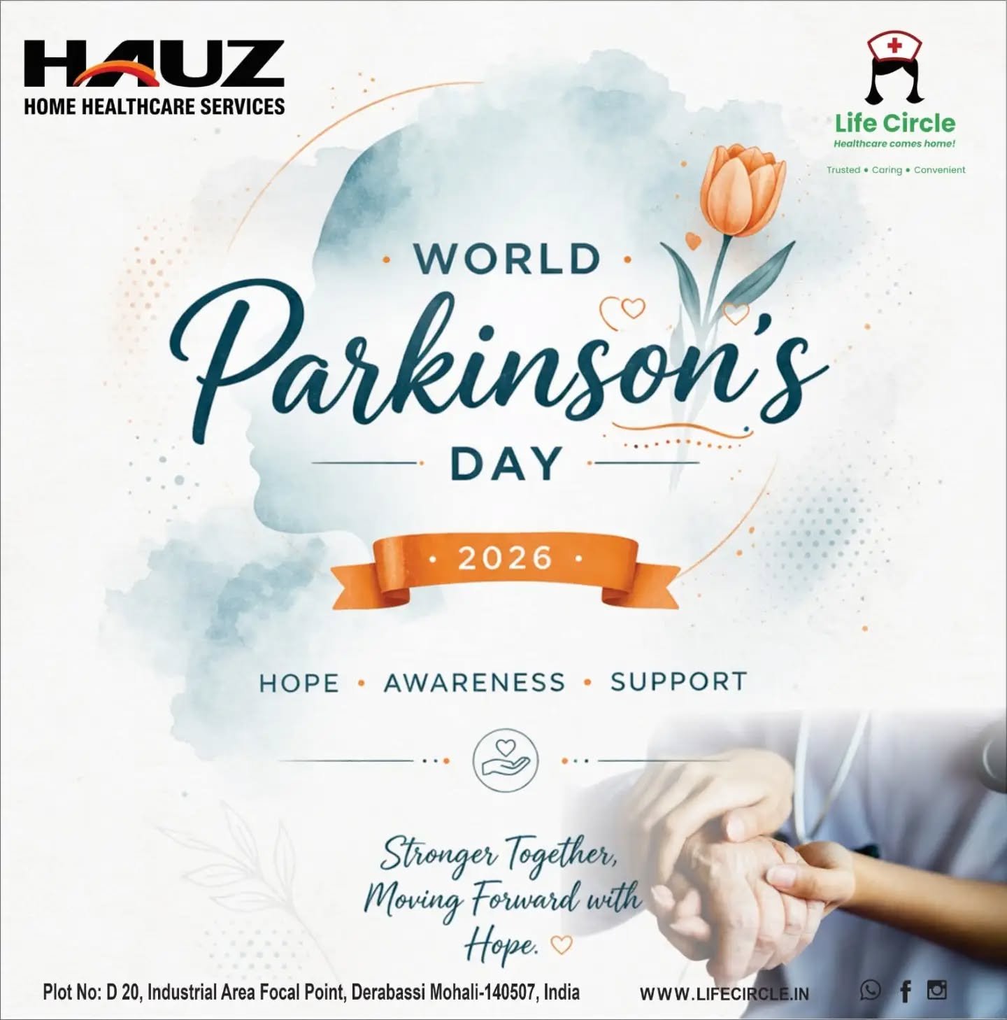 On World Parkinson’s Day 2026, let’s stand together to spread hope, raise awareness, and support those living with Parkinson’s. 💙
Every small act of care makes a big difference. Together, we move forward with strength and compassion.
#WorldParkinsonsDay #ParkinsonsAwareness #HopeAndCare #HealthcareAtHome #SupportAndCare